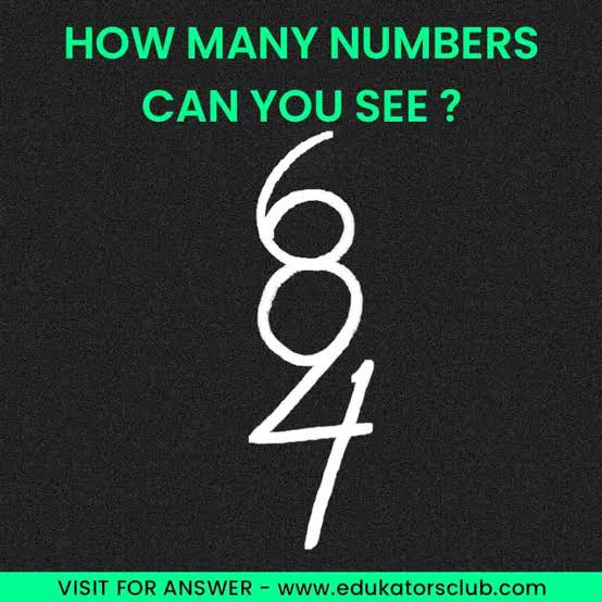 how many numbers can you see answer